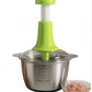 2L Stainless Steel Manual Food Chopper | Hand Push Vegetable, Fruit & Nut Cutter