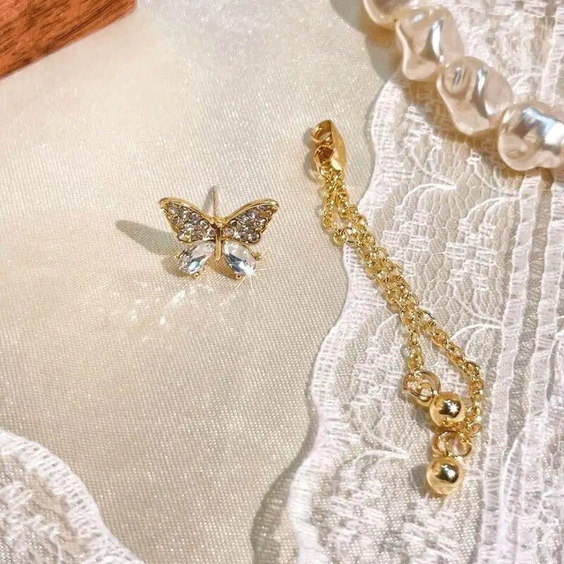 Butterfly Long Tassel Earrings Two Ways To Wear