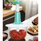 2000ml Manual Food Chopper - 9 in 1 Accessories Hand Puch Chopper - Multifunctional - Easy to Use