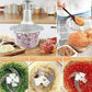 2000ml Manual Food Chopper - 9 in 1 Accessories Hand Puch Chopper - Multifunctional - Easy to Use