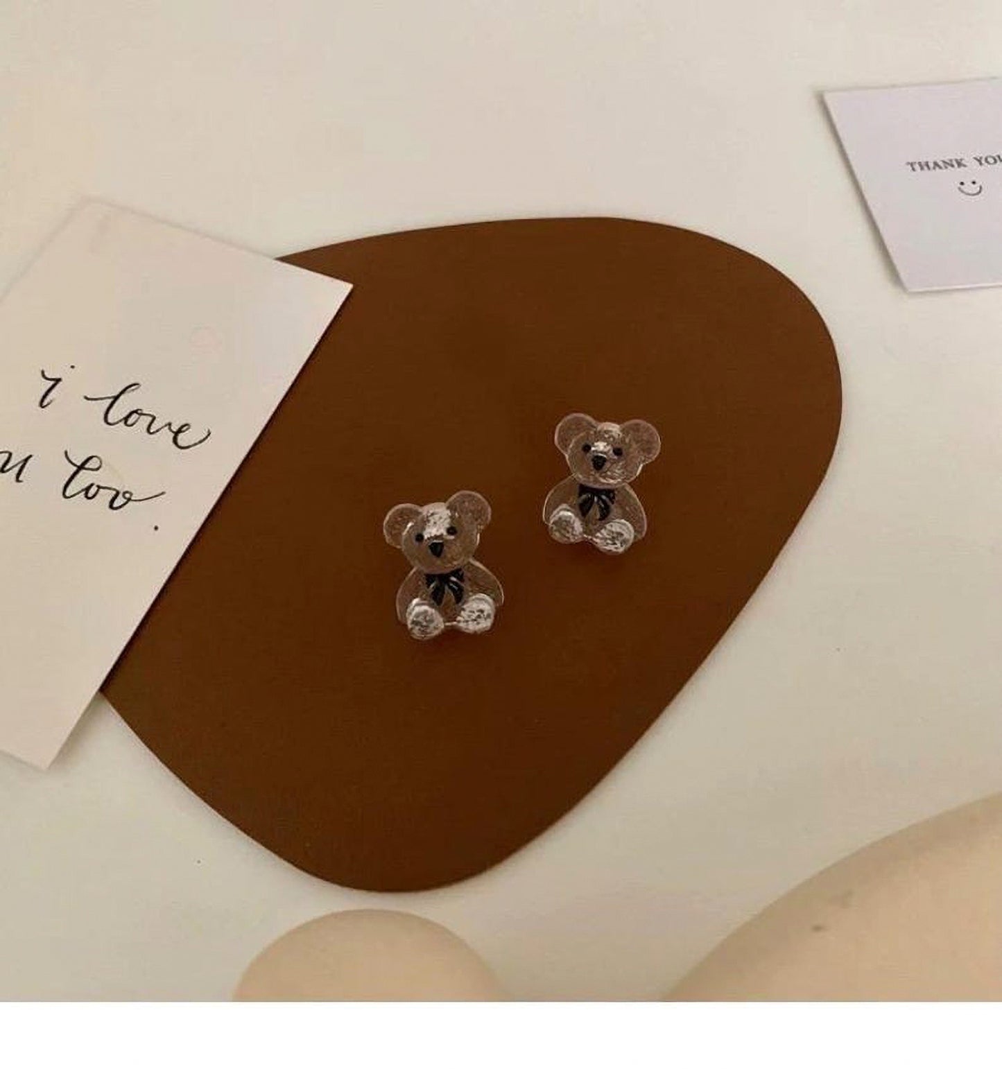 Crystal Bear Earrings