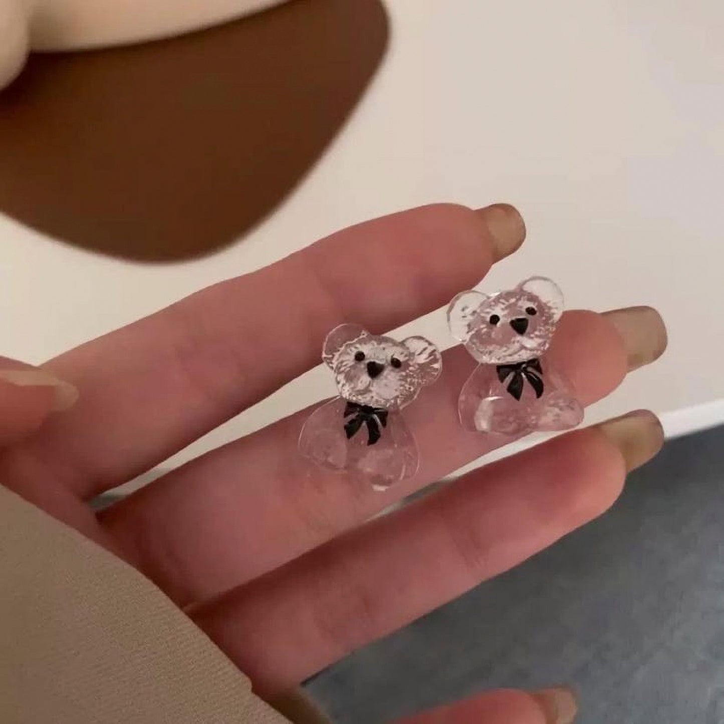 Crystal Bear Earrings