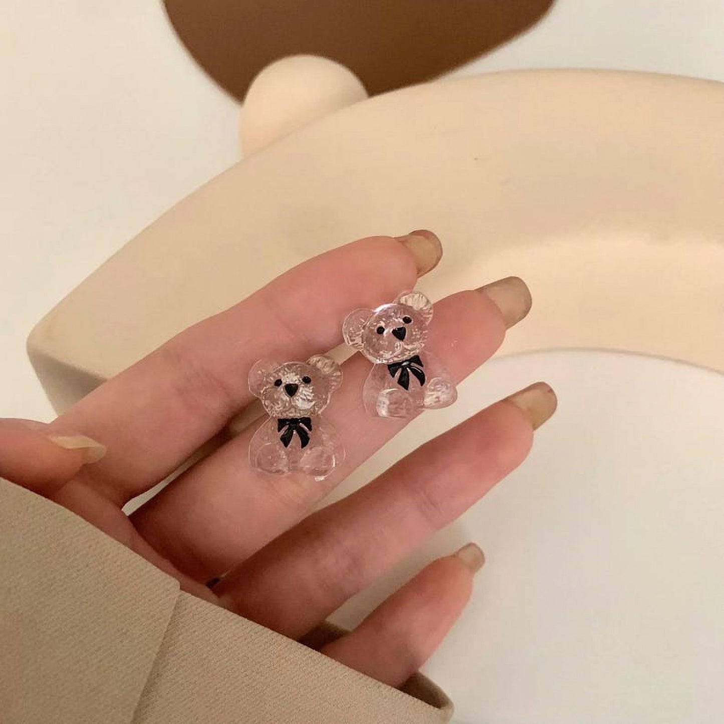 Crystal Bear Earrings