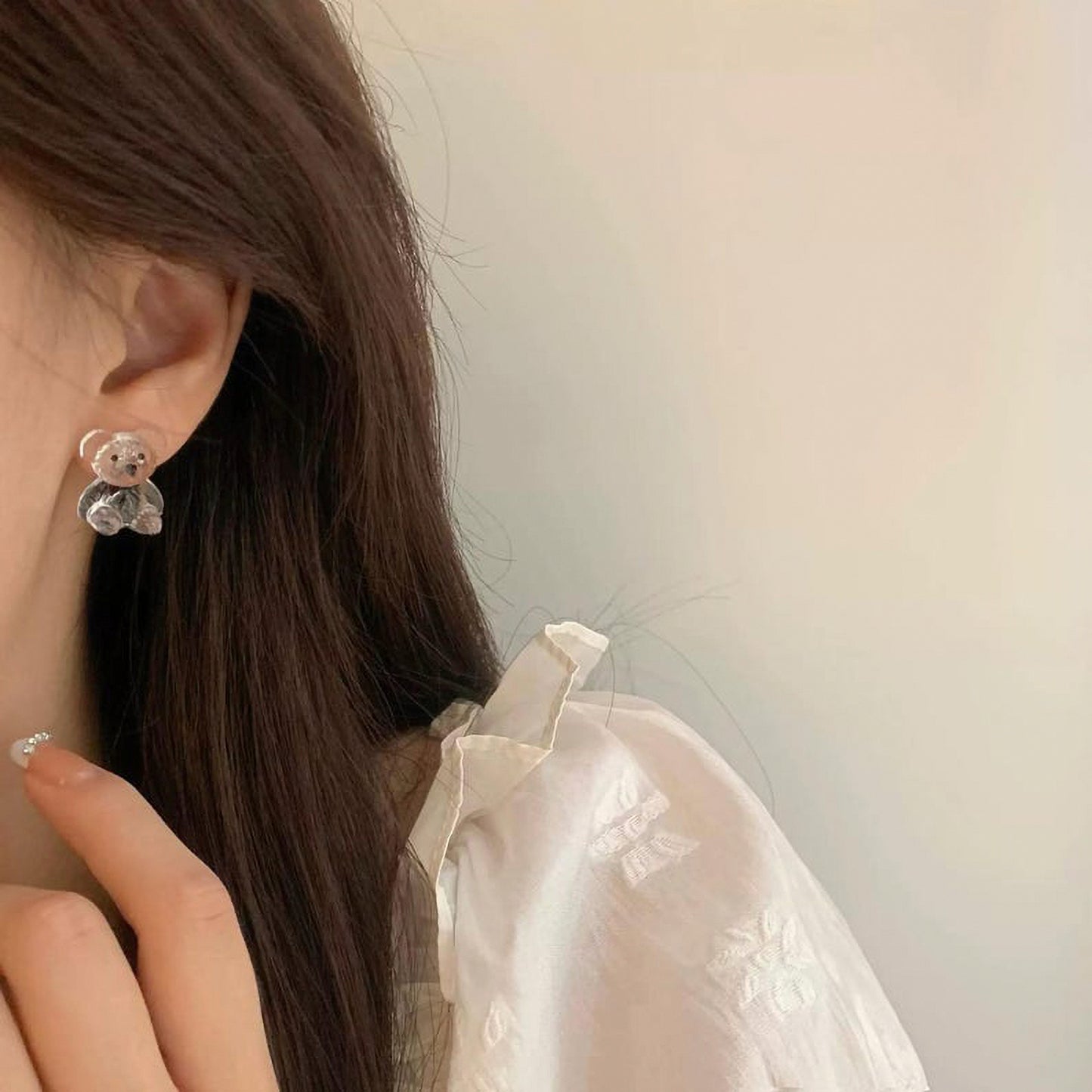 Crystal Bear Earrings