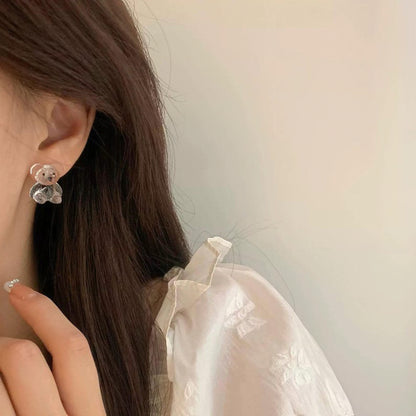 Crystal Bear Earrings